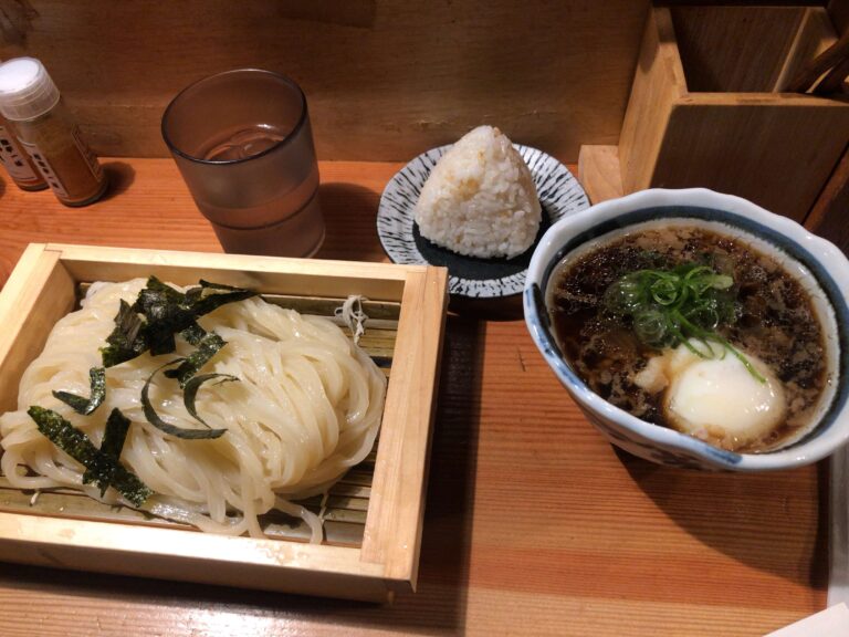 肉つけと温玉と旨塩むずび