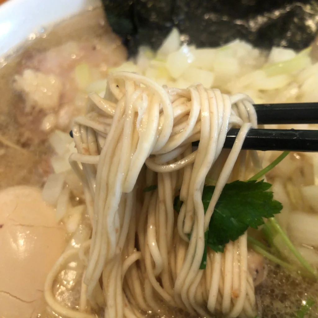 細いストレート麺